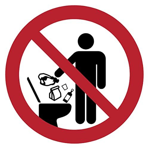 Ambiance Sticker Instructiesticker - Rond - Ø 10 cm - Verboden toilet - Zelfklevend