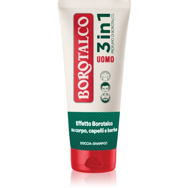 Borotalco 3-in-1 Shower Shampoo for Men Original Scent Dermatologically Tested 200ml