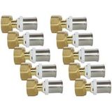 Somatherm For You Lot De 10 Raccords Droits À Sertir Écrou Tournant 15/21 Pour Tube Multicouche Ø16