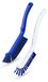 Broom - Set of 2 - Hard and soft - Angled tip - Plastic