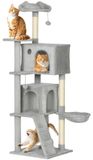 PawHut Kraboom 160 cm Kattenboom met Holtes, Mand, Hangmat en 2 Ballen