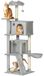 PawHut Kraboom 160 cm Kattenboom met Holtes, Mand, Hangmat en 2 Ballen