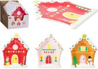 Home & Styling kerstbord melamine 19,8x16 peperkoekhuis servies.
