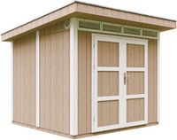 Timbela M903A-TERRA BROWN - LP SmartSide Tuinhuis op houtbasis - 6 m² - 294x279xH237 cm - met vloer en verf