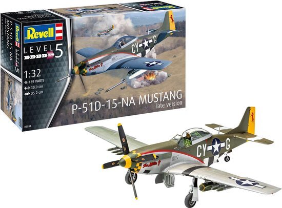 Revell Modelbouwset P-51d-15-na Mustang 35,2 Cm Kaki 169-delig