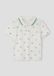 s.Oliver Polo met print all-over ecru/groen/zwart