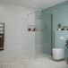 FortiFura Galeria douche - 100x200cm - verre glas - muursteun - PVD - geborsteld gunmetal (antraciet)