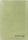 Greenland Nature Zachte gekleurde paspoorthoes RFID leer 12 cm - pistazie