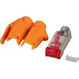 Hirose RJ45-Hirose Stecker STP, TM21 orange, 50, Stück, 3 Elemente, Cat. 6