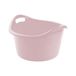 Hega Hogar Grote teil/afwasbak/kuip - kunststof - rond - handvatten - 45 x 27 cm - 18 liter - roze - huishouden/schoonmaak/wasgoed