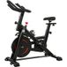 Vélo d'appartement silencieux avec résistance réglable, App Connectez via Bluetooth, Écran LCD, 111,5x52,5x114,5cm, Noir