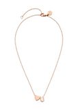 PURELEI Ketting Letter Heart U Roségoud Roestvrij staal 55 cm