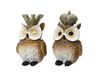 Decoris Uil polyresn l6.7b6.4h11.1 cm bruin a2 kerst