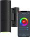 Calex Slimme Up & Down LED Wandlamp Zwart RVS Smart Buitenlamp App Bedienbaar Voor Binnen en Buiten