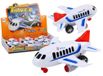 LeanToys Avion de passagers Lumière/Son Bruits Propulsion Blanc
