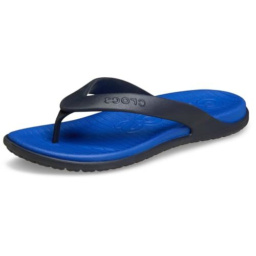 Crocs Coast teenslippers voor heren, marineblauw/marineblauw, 43 EU, donkerblauw, 45/46 EU