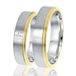 Lucardi Heren Vriendschapsring Salamanca - Ring - Vaderdag Cadeautje - Echt Zilver - Zilver en Goudkleurig