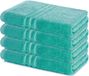 Lavea® Set de 4 serviettes 70x140 cm – 100% Coton – Turquoise