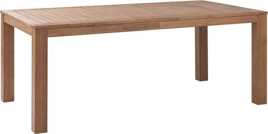 Beliani MONSANO Tuintafel - Lichte houtkleur - Eucalyptushout - 190x105cm