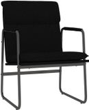 vidaXL Loungestoel 55x64x80 cm stof zwart