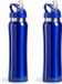 Bellatio Design Makito Western Europe Set van 2x stuks drinkfles/waterfles 800 ml blauw van RVS - Sport bidon