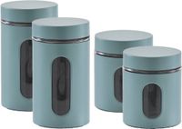 Zeller - 4x keuken voorraadpotten rvs - 2 formaten 600 ml en 900 ml