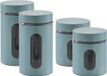 Zeller - 4x keuken voorraadpotten rvs - 2 formaten 600 ml en 900 ml