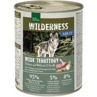 REAL NATURE WILDERNESS Adult Wide Territory European Hare with Wild Duck and Trout Wet Food for Dogs 6x800g