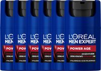 L'Oréal Paris Men Expert Power Age Hydraterende Gezichtscrème tegen Huidveroudering voor de droge huid met verouderingsverschijnselen - 6 x 50 ml