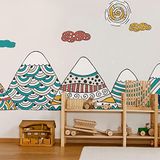 Ambiance Sticker Kinderstickers van Scandinavische bergen, Frederika, 50 x 75 cm