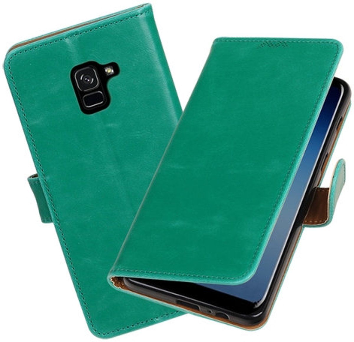 Best Cases - Samsung Galaxy A7 2018 Pull-Up booktype hoesje groen