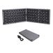 XINL Wireless Keyboard, Foldable Keyboard Black Keyboard for IOS/Android/Windows (Iron Gray)