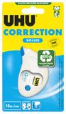 (Art.50365) UHU Correctieroller, compact, snel, schoon en nauwkeurig, wit, 10 m x 5 mm