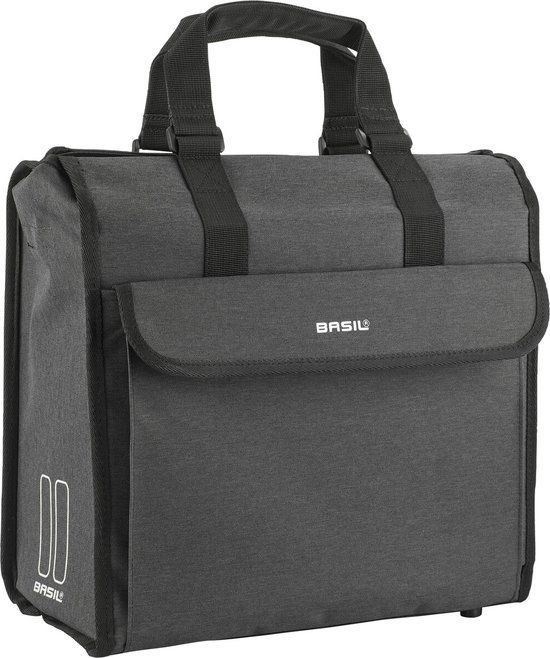 Basil Mira Single Pannier - Black - 17L - Water Repellent