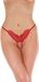 Amorable - Luxe Kanten Vlinder String Met Open Kruis - Rood - One Size