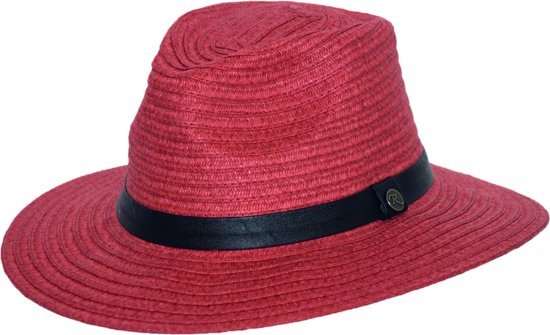 Rigon UV fedora Hoed Dames - Rood - Maat 58cm