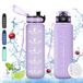 Vikaster Sportdrinkfles, 1000 ml, BPA-vrije drinkfles, fiets, lekvrij, geschikt voor koolzuur, drinkfles sport voor fiets, fitness, school, kinderen, outdoor