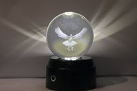 VAN MANEN Sfeerverlichting LED Peace Bird m/USB-C kabel 8x8x12,5cm