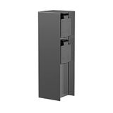 ledscom.de Tuincontactdoos POMI voor buiten, IP44, 2-voudig, roestvrij staal, antraciet, hoekig, 23 cm