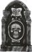 Fiestas Guirca, S.L. Horror kerkhof decoratie grafsteen RIP met schedel - 50 x 30 cm - Halloween feestdecoratie en versiering