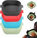 Impact Life Airfryer liners, 4 stuks, 20 cm, vierkant, herbruikbaar, zwart, rood, blauw, groen