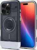 Spigen Classic C1 MagFit Hoesje Geschikt voor Apple iPhone 16 Pro - Compatibel met MagSafe - Retro Back Cover - Graphite
