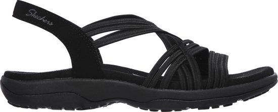 Skechers Reggae Slim - Simply Stretch Dames Sandalen - Black - Maat 36