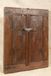 OEM Antieke teakhouten raamdecoratie met ijzeren details, 44x7x56 cm