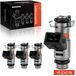 Ford Injecteurs de carburant, jeu de 4 - Injecteurs essence - Convient pour Ford Ka StreetKa 1.6, année 2001-2008 - Injection corps papillon - 2 broches, 47,3 mm - Avec joint - FJ1323