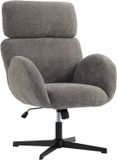 HOMCOM Bureaustoel Velvet Grijs