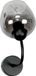 Edylit Horace Zwarte wandlamp, grafietglazen lamp 15-173