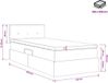 vidaXL Opbergbed met matras Crèmekleurig 100 x 200 cm fluweel
