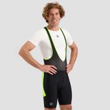 Rogelli Core Korte Fietsbroek Heren - Bretels - Zwart Fluorgeel - 5XL