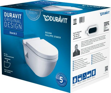 Duravit Starck 3 Toilet set wall mounted - wit